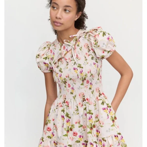 Hill House | Dresses | Hill House Pink Floral Mini Dress | Poshmark